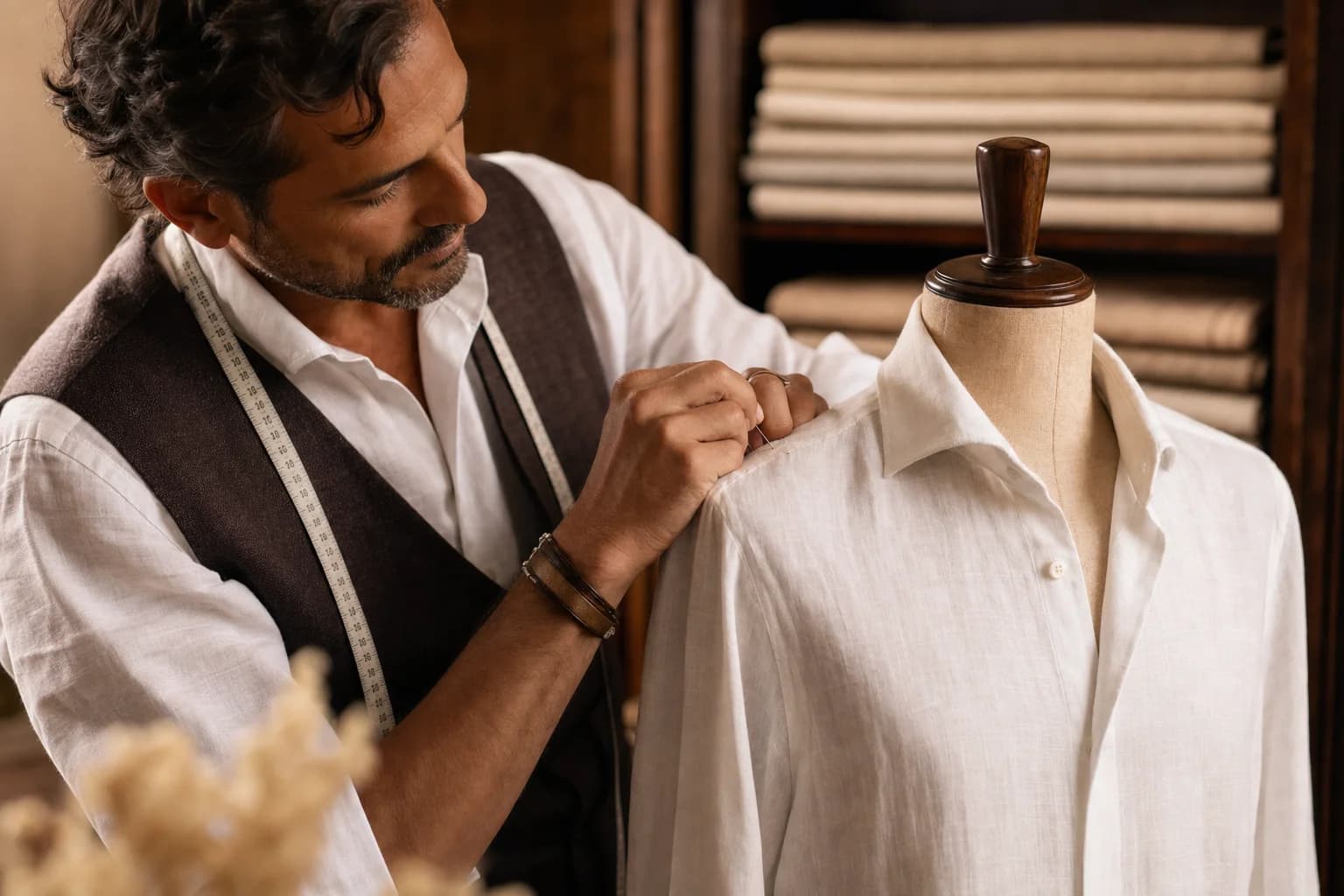Aces Studio master tailor at work